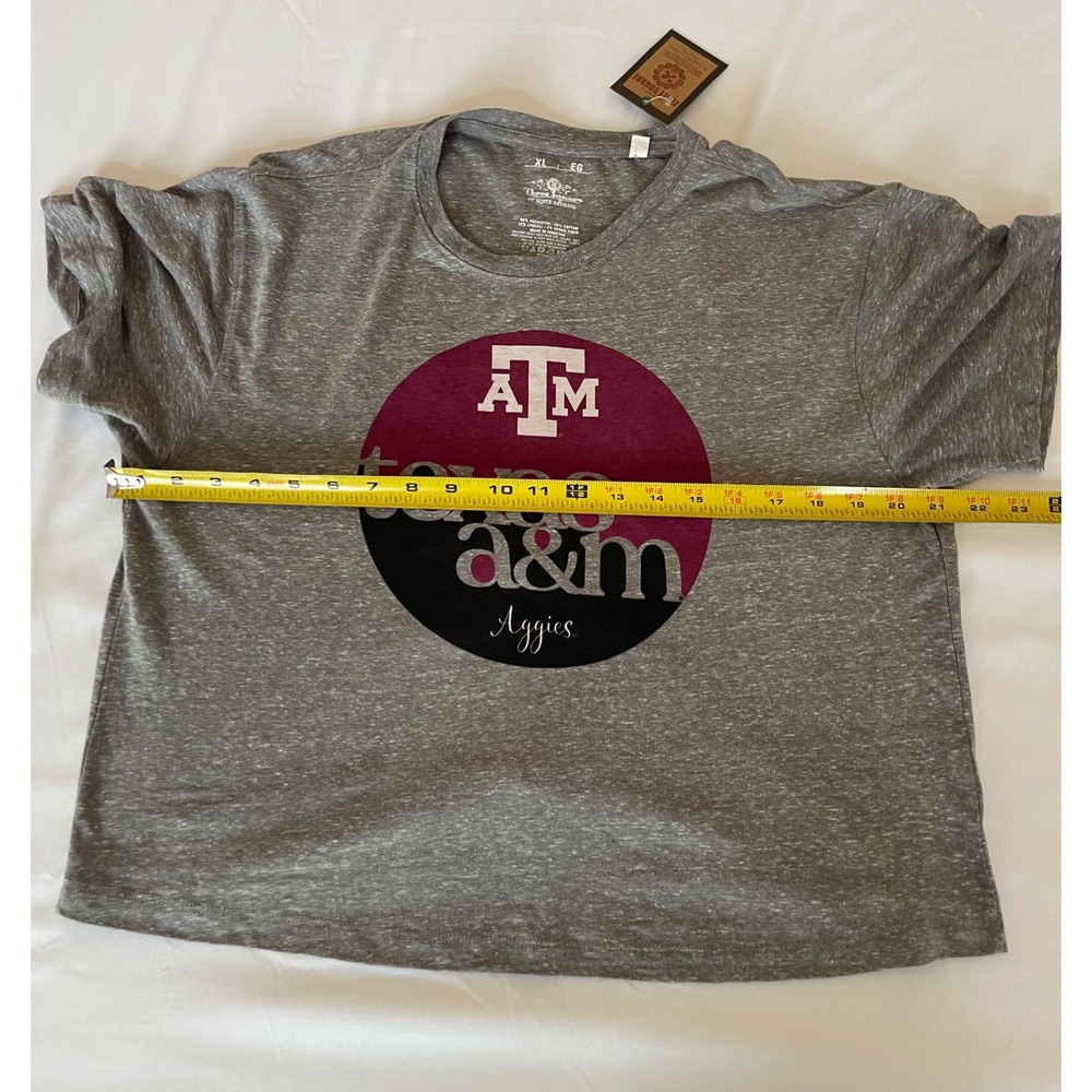 Three Square Texas A&M Aggies Womens XL Cropped T-Shirt Heather Grey - Picture 6 of 7